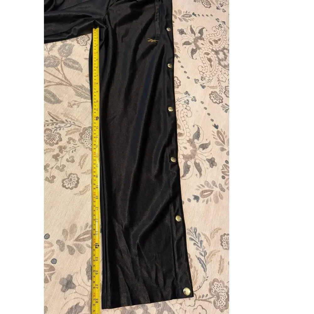 Reebok Men's Size S BB Gold Snap Pant Tear-Away Basketball Pants Black NWT $70